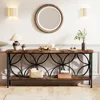 70.9-Inch Narrow Sofa Table, Industrial Long Sofa Table Behind Couch, Entry Console Table with Storage for Entryway,Living Room 3