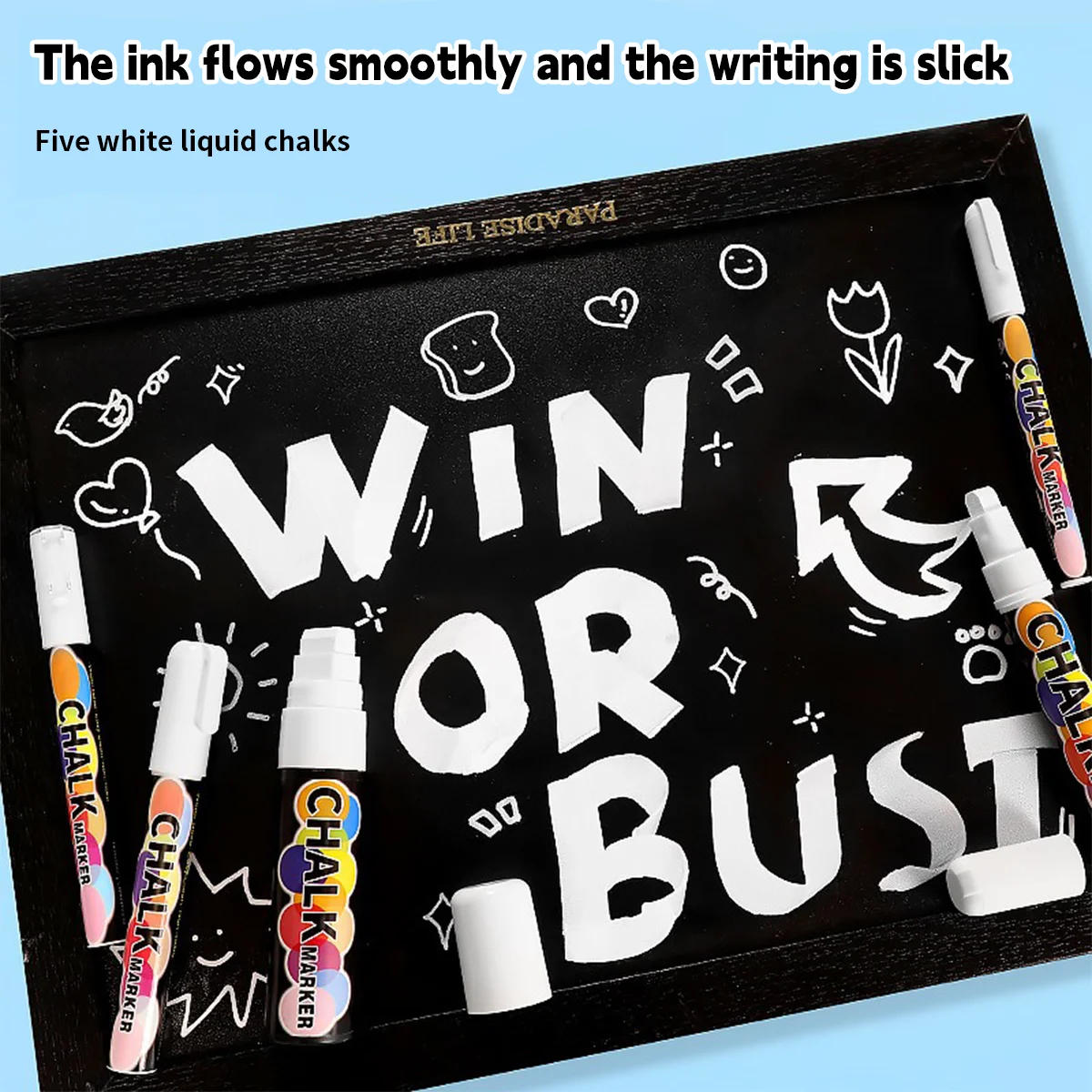1/3 Pcs White Liquid Chalk Painting Marking Erasable Dust-free Water-soluble Marking Pen School Classroom Office Supplies white marker pens,marker pens