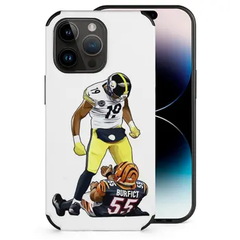 Juju Hit Slam Burfict Fibre Case For Apple Iphone 14 13 12 11 Mini Pro Max Xr 8 7 Plus Black Phone Case Juju Steelers Football