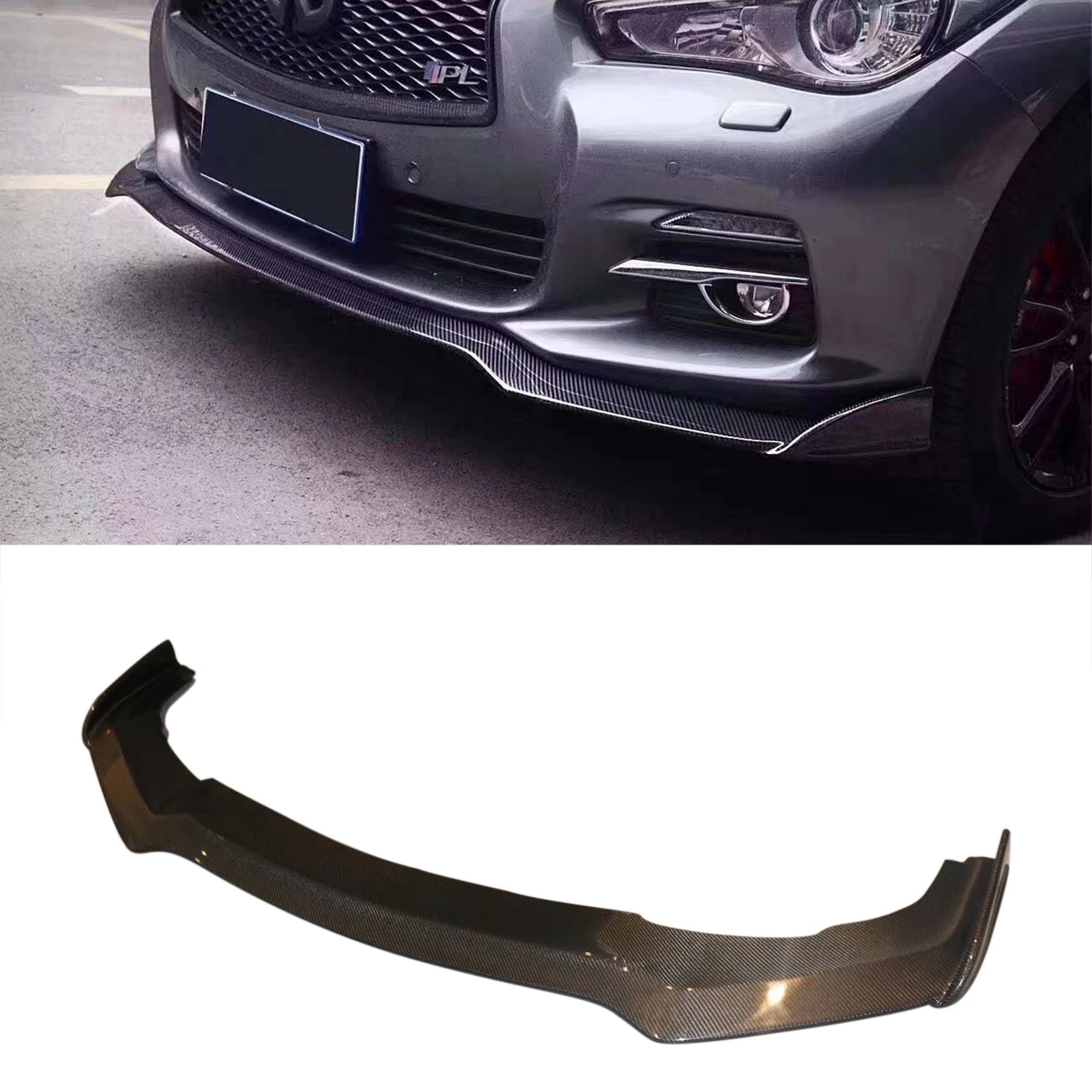 Body kit for i Q50 Q50S Q50L carbon fiber front lip rear diffuser side skirts wing/trunk spoiler facelift 2018-2020custom automatically universal rear trunk tail boot lid sedan car carbon fiber car electric spoiler wing