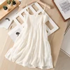 Women Sexy Sling Dress Summer Spaghetti Strap Sleeveles Chic Sweet Mini Dresses Vacation Beach Party Dress 2
