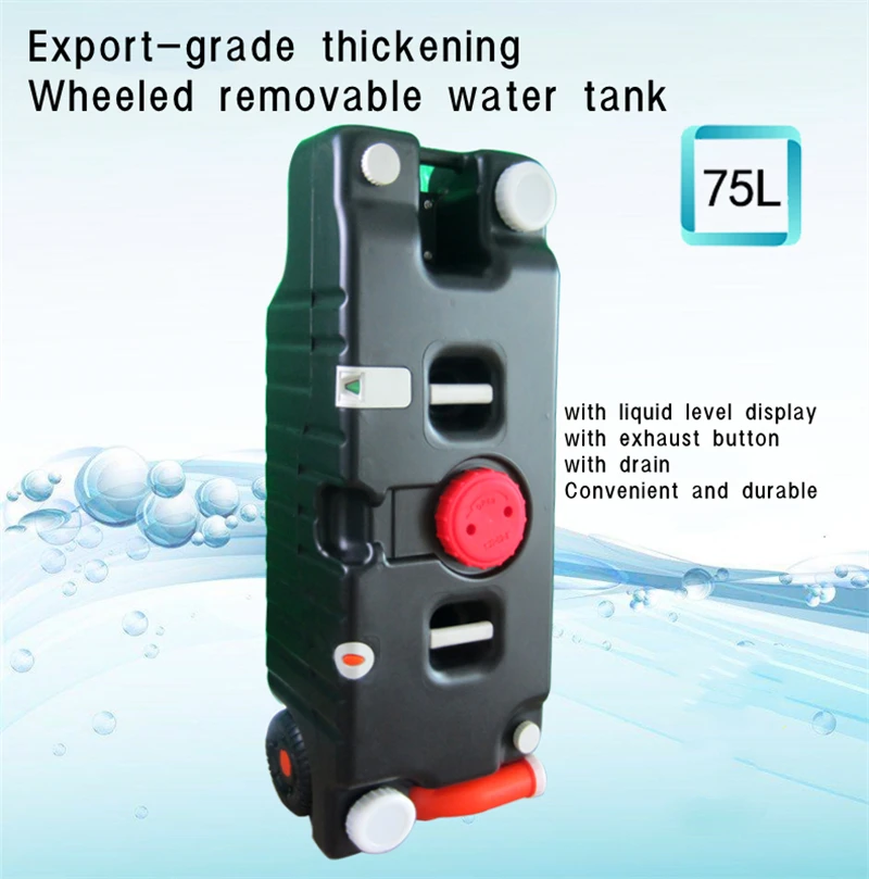 75L RV Waste Holding Tank Water Tank with Hose and Accessories