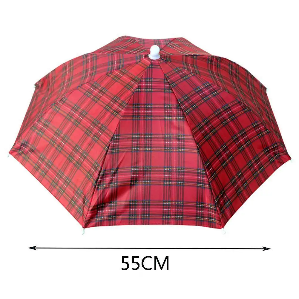 Fishing Hats Umbrella Rain Hat Portable Rain Hat Outdoor Folding Umbrella Fishing Sun Shade Anti-UV Camping Headwear Cap