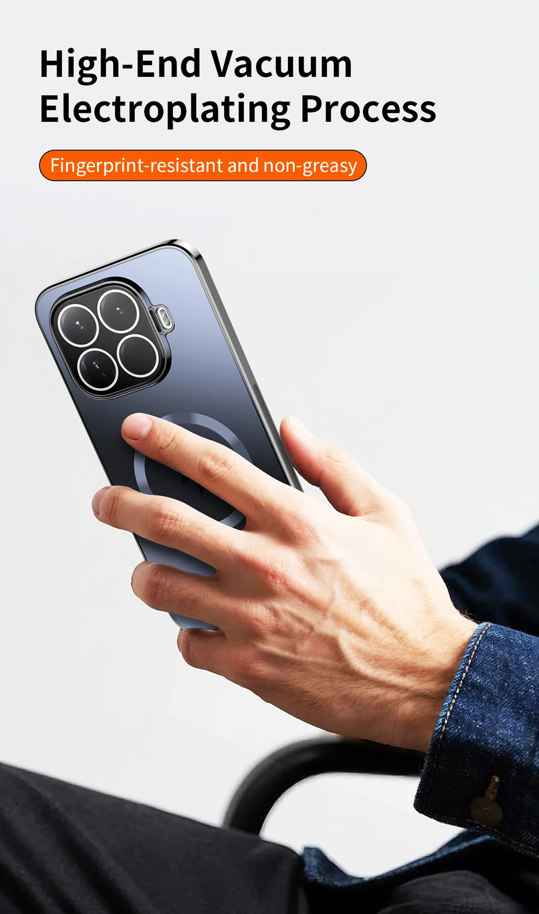 Enhanced Anti-Slip Magnetic Wireless Charging Full Lens Coverage Case