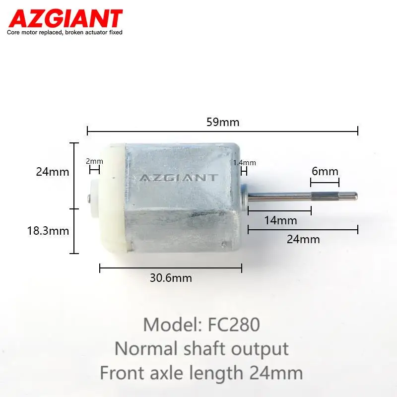 AZGIANT FC130 FC280 Universal DC motor 12V for Automotive Central Locking Door Lock Rearview Mirror Folding Micro Motor