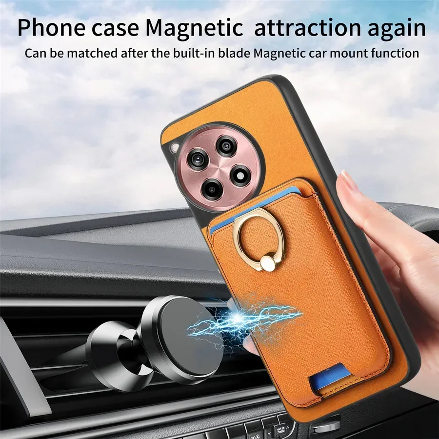 Enhanced MagSafe-Compatible 2-in-1 Detachable Leather Card Case and Back Cover
