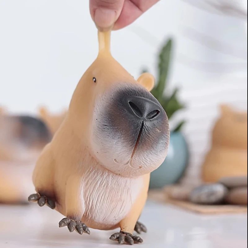 Kid Capybara Squeeze Toy Durable TPR Material Animal Anti Stress Relief Funny Creative Fidget Decompression Pinch Toy