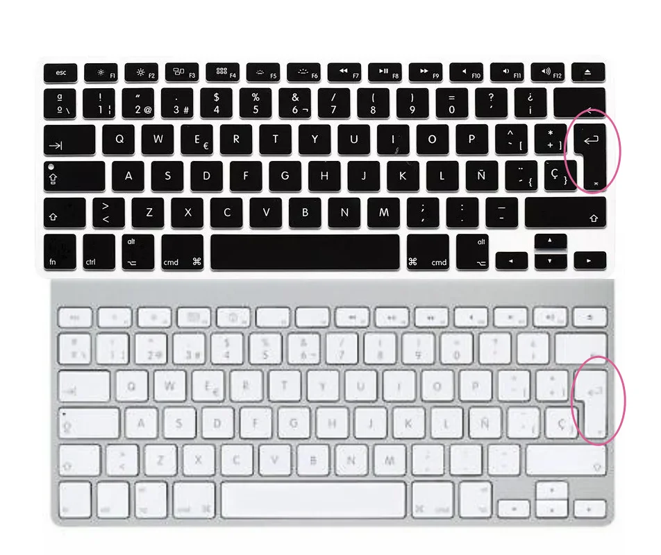 Euro EU ESP Spanish Keyboard Skin Cover for Apple A1314 (MC184B/E) Old models iMac Keyboard SPANISH Protector