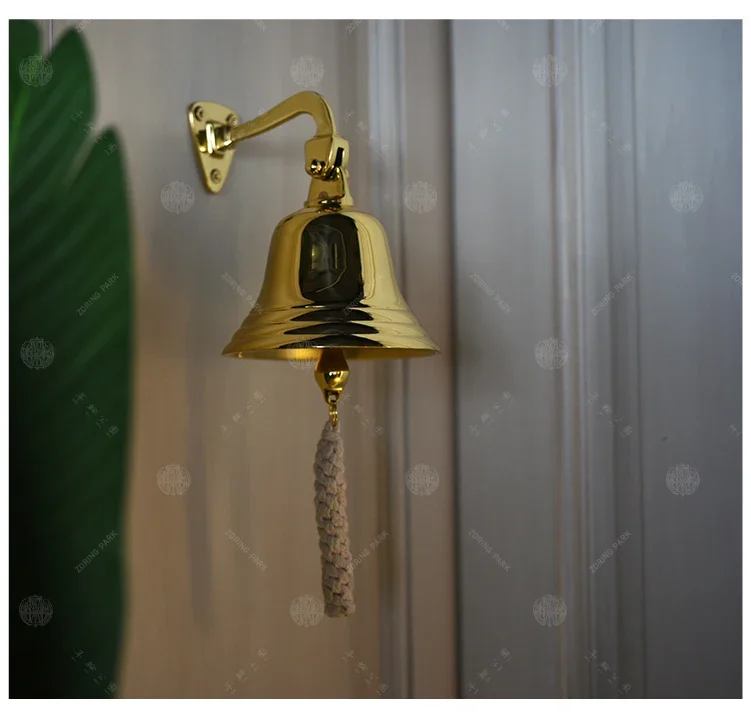 Brass Bell Vintage Doorbell Wall Hanging Bell Sopraporta - Wind Chimes &  Hanging Decorations - AliExpress