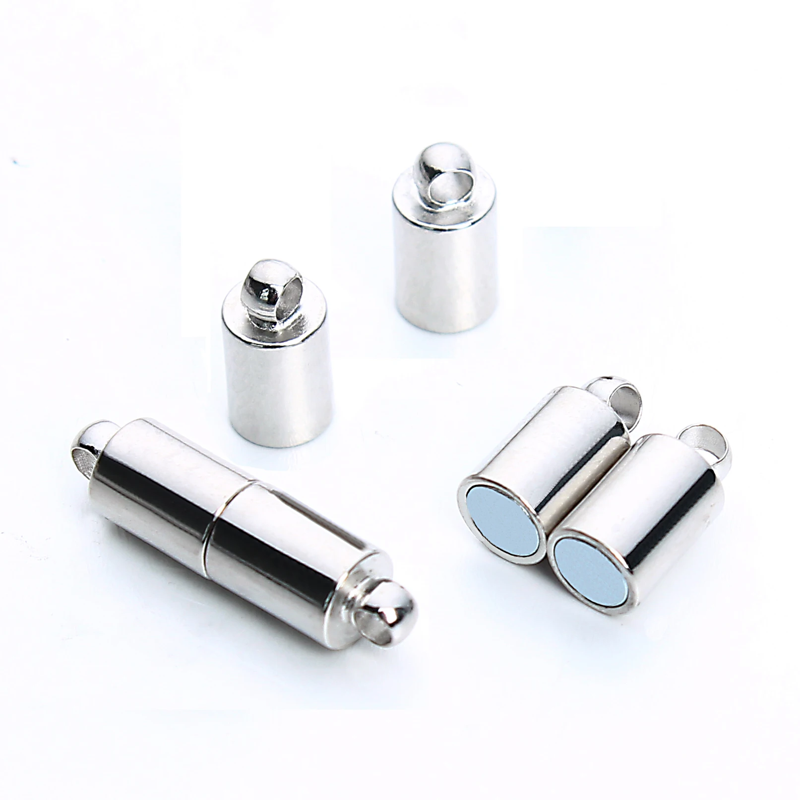 5 개/몫 라운드 강력한 자기 Clasps 가죽 코드 팔찌 쥬얼리 후크에 대 한 자석 끝 걸쇠 커넥터 결과 Wholesa 만들기