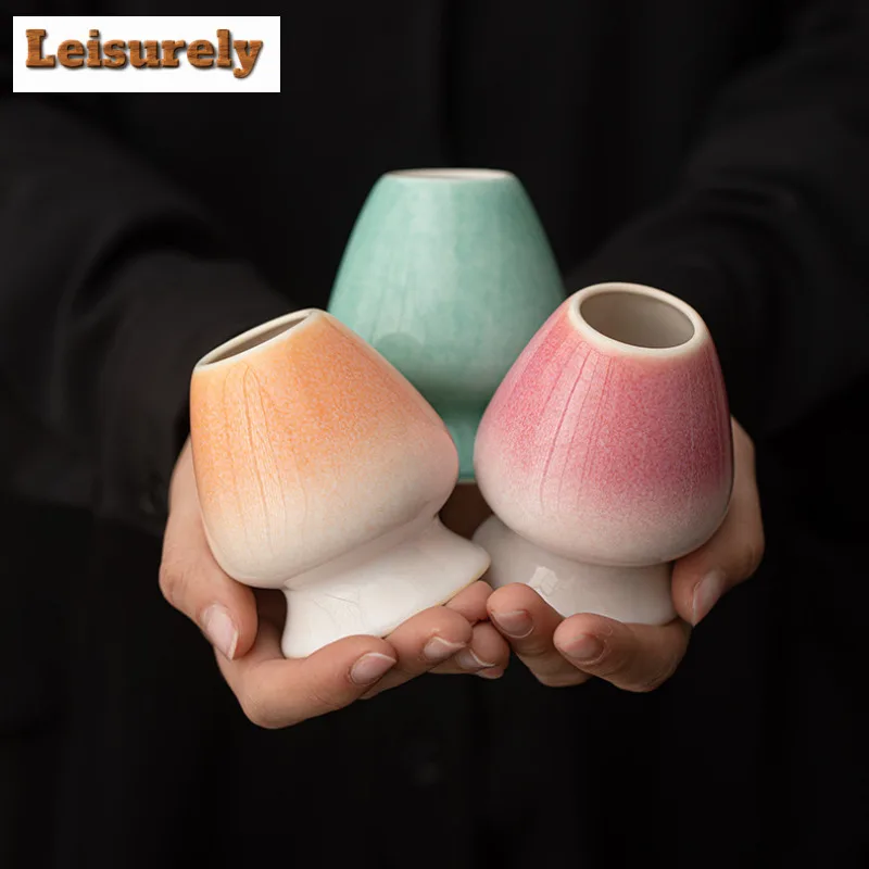 Japanese Ceramic Matcha Green Tea Chasen Holder Stand Bowl Bamboo Whisk Grinder Brushes Tea Tools Holder Tea Accessories Teaware