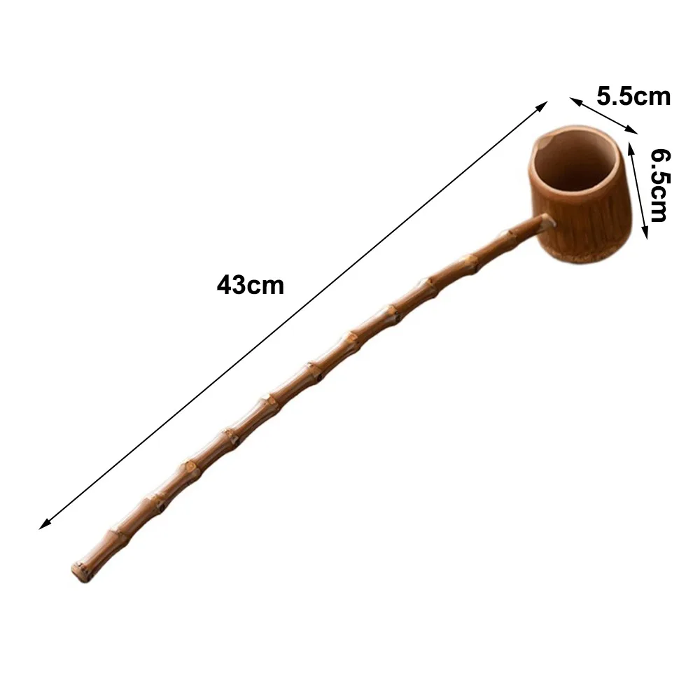 Handmade Bamboo Tea Infuser with Long Handle - Retro Style Tea Ceremony Utensil