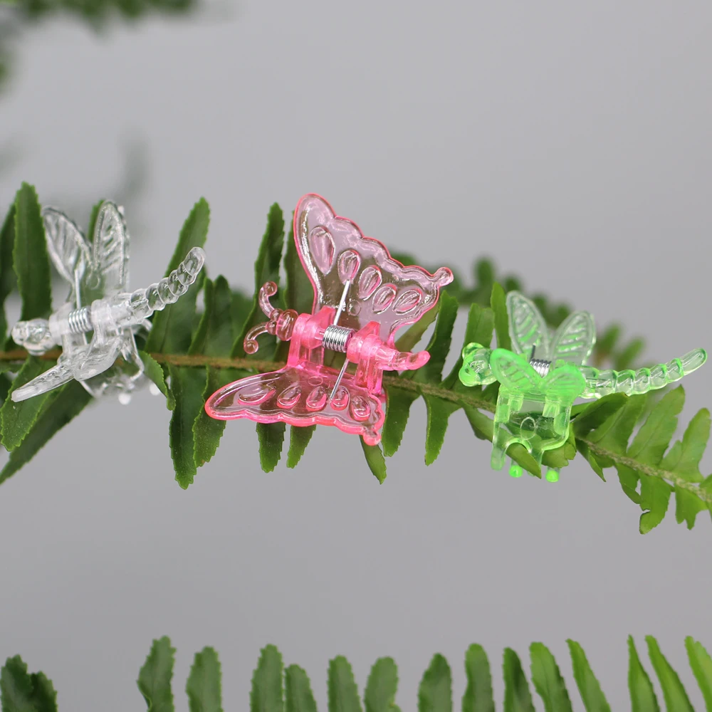 18-48PCS Mixed Orchid Clips Reusable Plastic Garden Plant Dragonfly Butterfly Clamps for Support Flower Vine Ornamental Clips plastic plant clips plant clips plastic plant supports