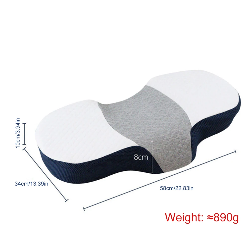 Memory Foam Cervical Pillow for Neck Pain Relief Cooling Pillow Ergonomic Bed Camping for Back Stomach Sleeper