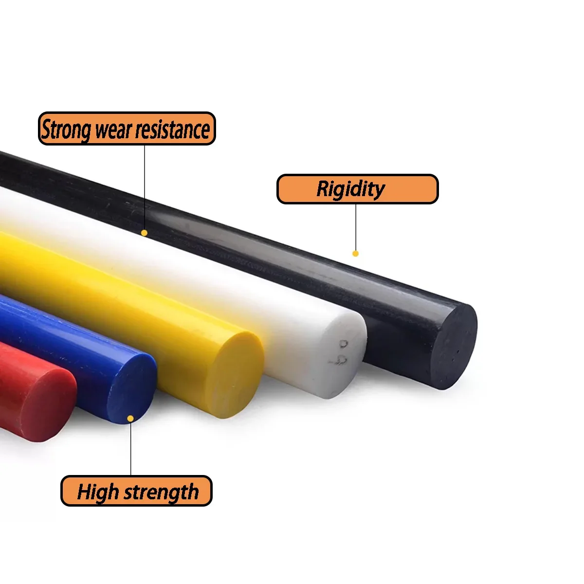 POM Kunststoffstäbe in Verschiedenen Farben 4-35mm Durchmesser 500mm Länge Vollstab für CNC-Bearbeitung – Detail 2