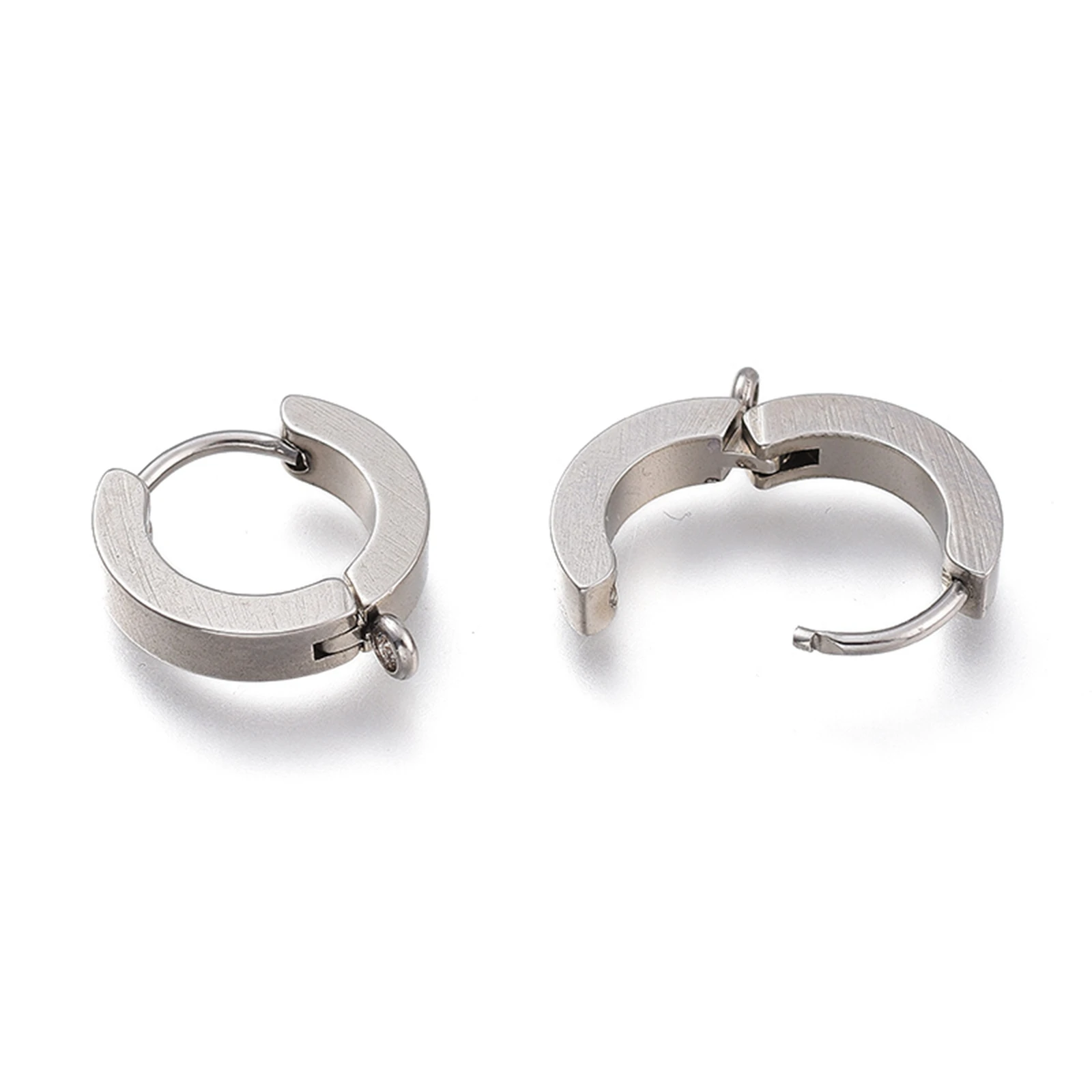 20pcs 304 Stainless Steel Huggie Hoop Earrings Findings Open Loop Leverback Earring Hooks with Vertical Loop Ear Wire DIY Craft