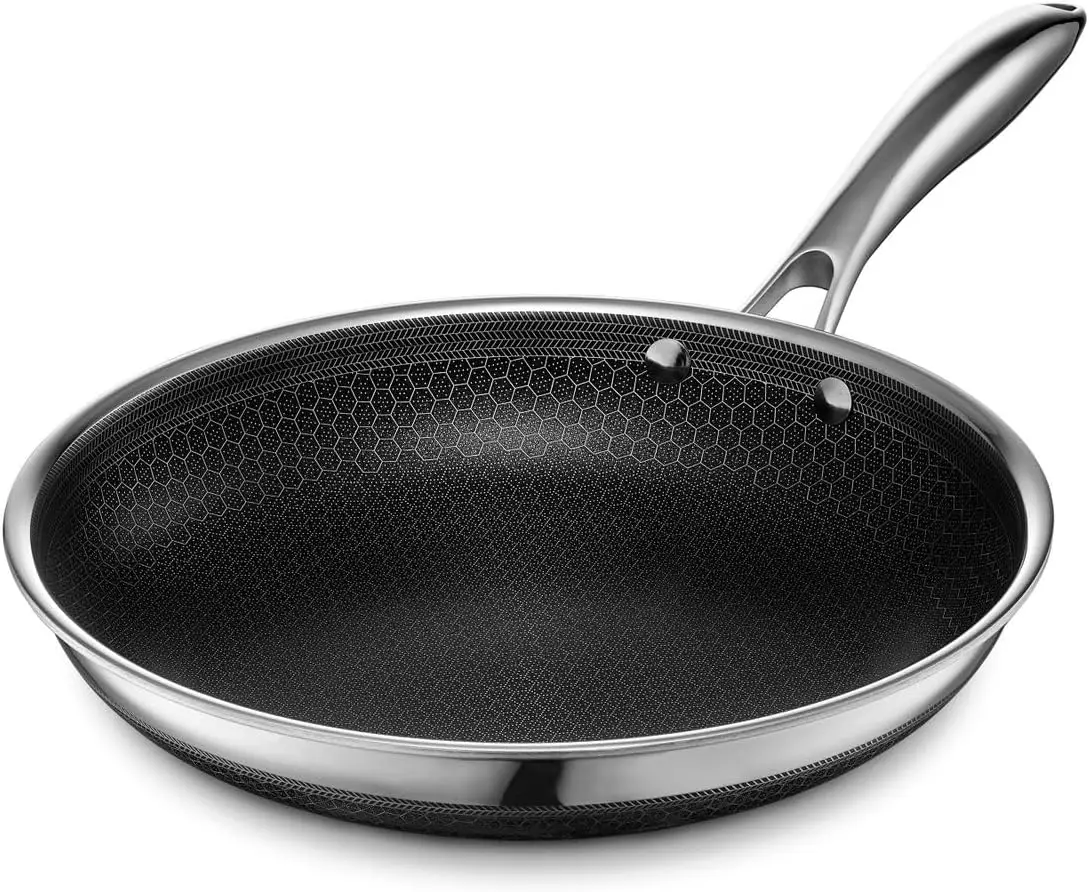 

Nonstick Frying Pan, 10-Inch, Stay-Cool Handle, Dishwasher and Oven-Safe, Induction Ready, Compatible with All Cooktops