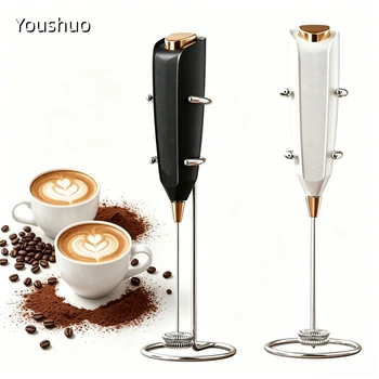 Wireless Milk Frother Electric Handheld Dry Battery Powered Blender Mini Coffee Maker Whisk Mixer For Coffee Cappuccino Cre 1