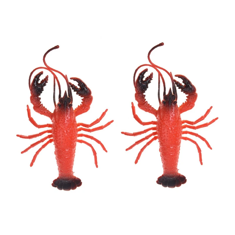 

2X Lobster Model Simulation Lobster Kids Toy - Red-Drop Ship