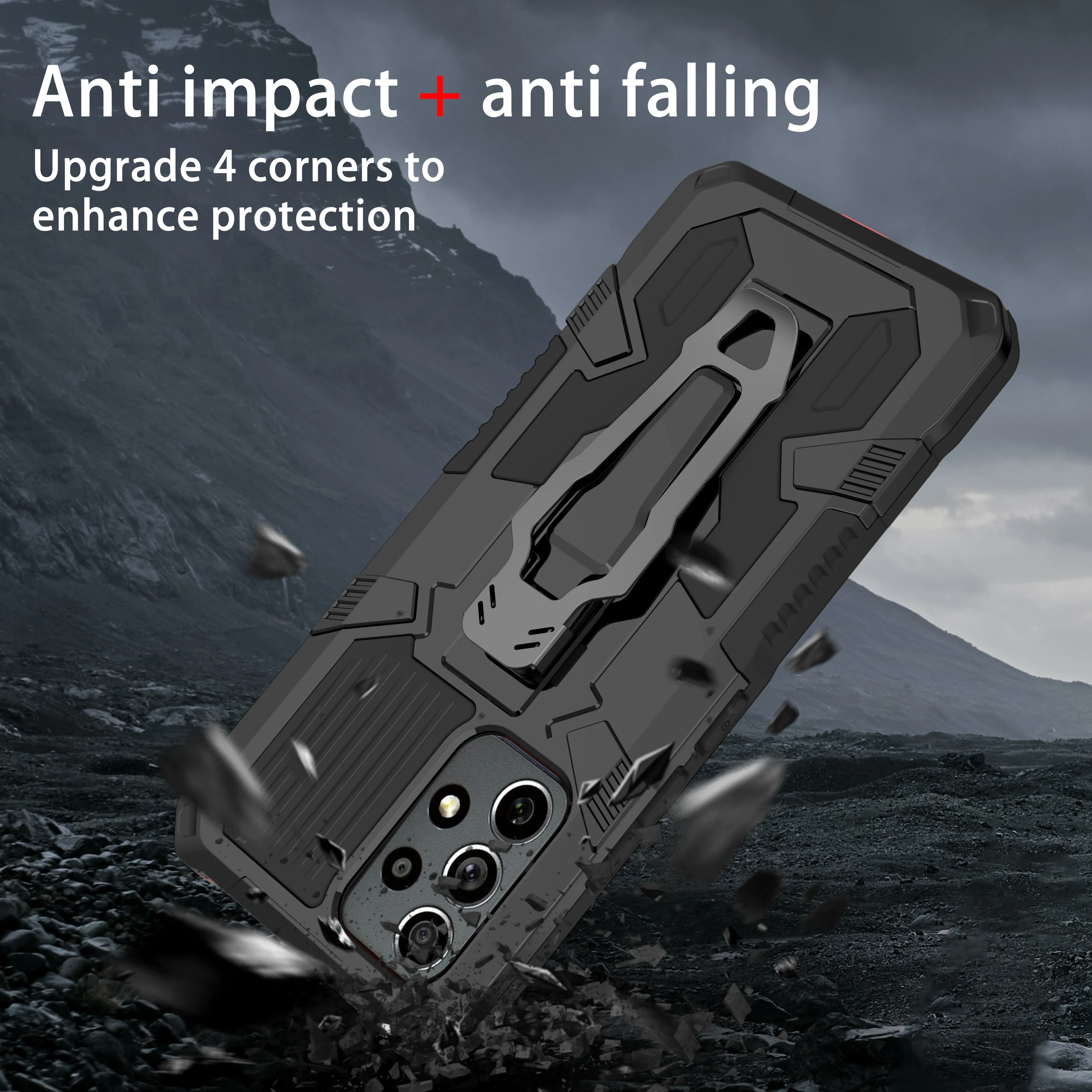 Clipe de cinto de metal armadura à prova de choque caso para samsung galaxy s23 s22 ultra s21 s20 fe a14 a34 a54 a33 a32 a52s a73 a72 a53_voghion.com