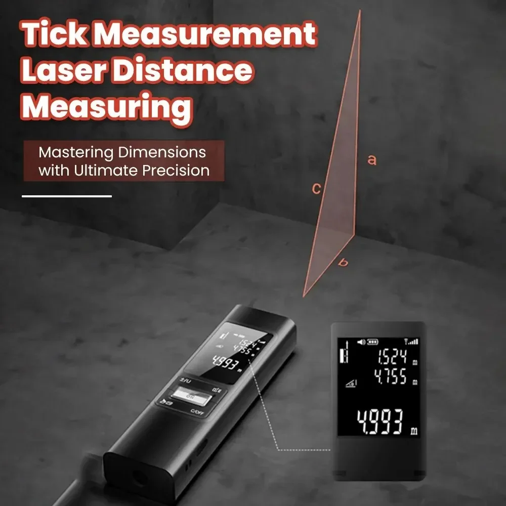 Laser Tape Measure Digital Laser Rangefinder Angle Measure Construction Tool Cross Double Distance Meter Rangefinder