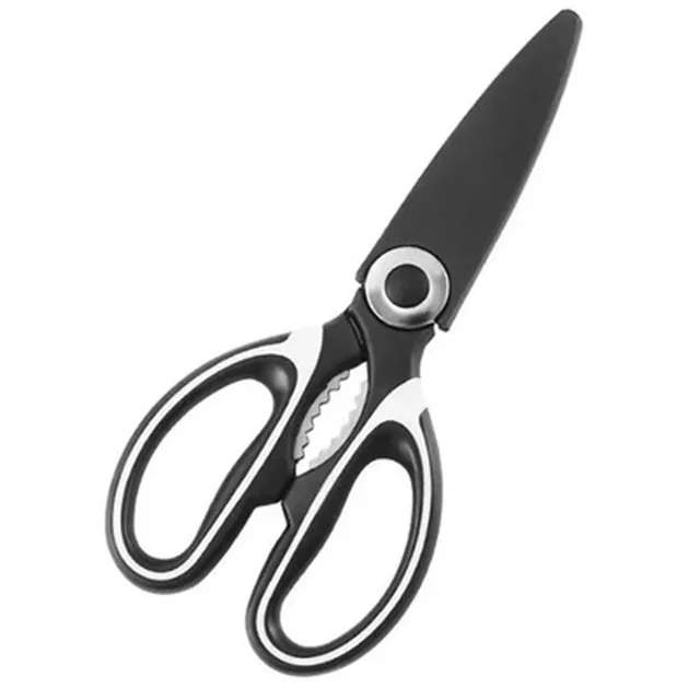 Chicken Bone Scissors Stainless Steel Kitchen Scissors Chicken Poultry Fish Kitchen Tool Shears For Meat Barbecue Nutcracker Black White