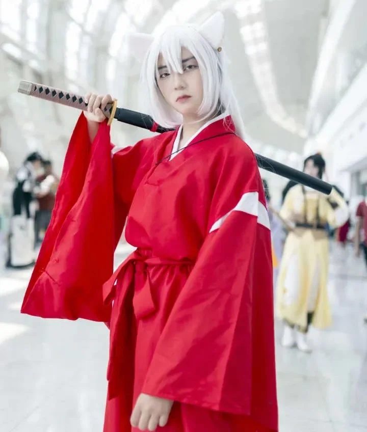 [Funny] 100cm Cosplay Anime Inuyasha SesshoumaruTessaiga Tenseiga Bakusaiga weapon Wooden Sword model Costume party Anime show 6
