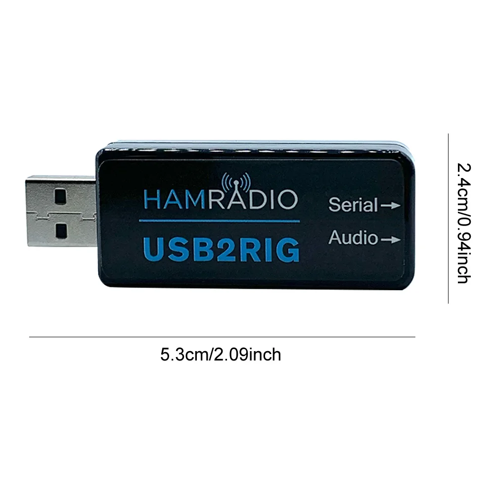 USB2RIG USB Sound Card Adapter Dual 3.5mm Jack 4Pin Audio Connector Support TTL/232 Level For KENWOOD YAESU ICOM Business Radio