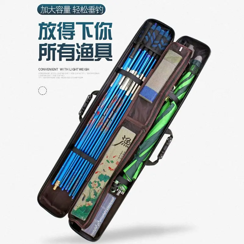 Étui rigide pour cannes à pêche 70-130cm avec coque renforcée et transport portable sécurisé