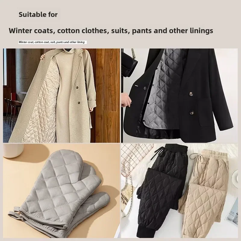 50X150cm Autumn Winter Padded Clothing Lining Coat Jacket Pressed Cotton Composite Lining Fabric Handmade DIY Quilted Fabric