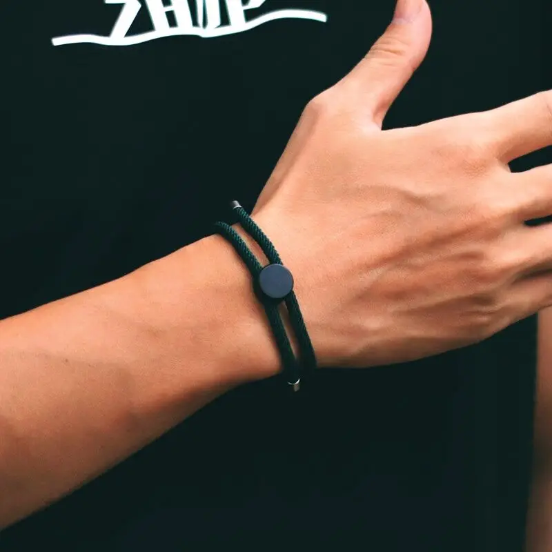 Noter Fashion Men Bracelet Rope Black Spring Clasp Adjustable Braclet Boyfriend Gift Outdoor Survival Braslet Pulsera Hombre - Image 4