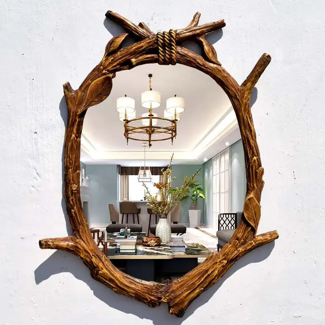 อุปกรณ์ตกแต่งห้องน้ำเรียบง่าย ของตกแต่งบ้าน กระจกพกพา กระจกติดผนังแบบเต็มตัว ตกแต่งภายในห้อง อพาร์ทเมนต์ 1