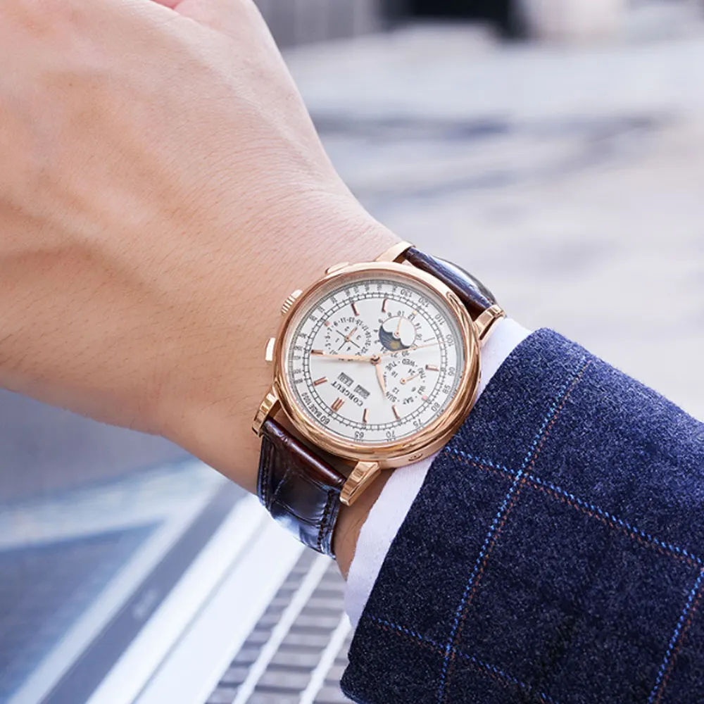 Automatic Men's Wristwatch Leather