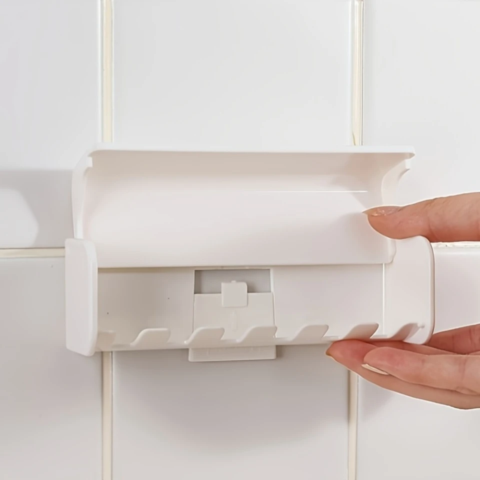 Space Saving Wall Mounted Toothbrush Holder Organizer