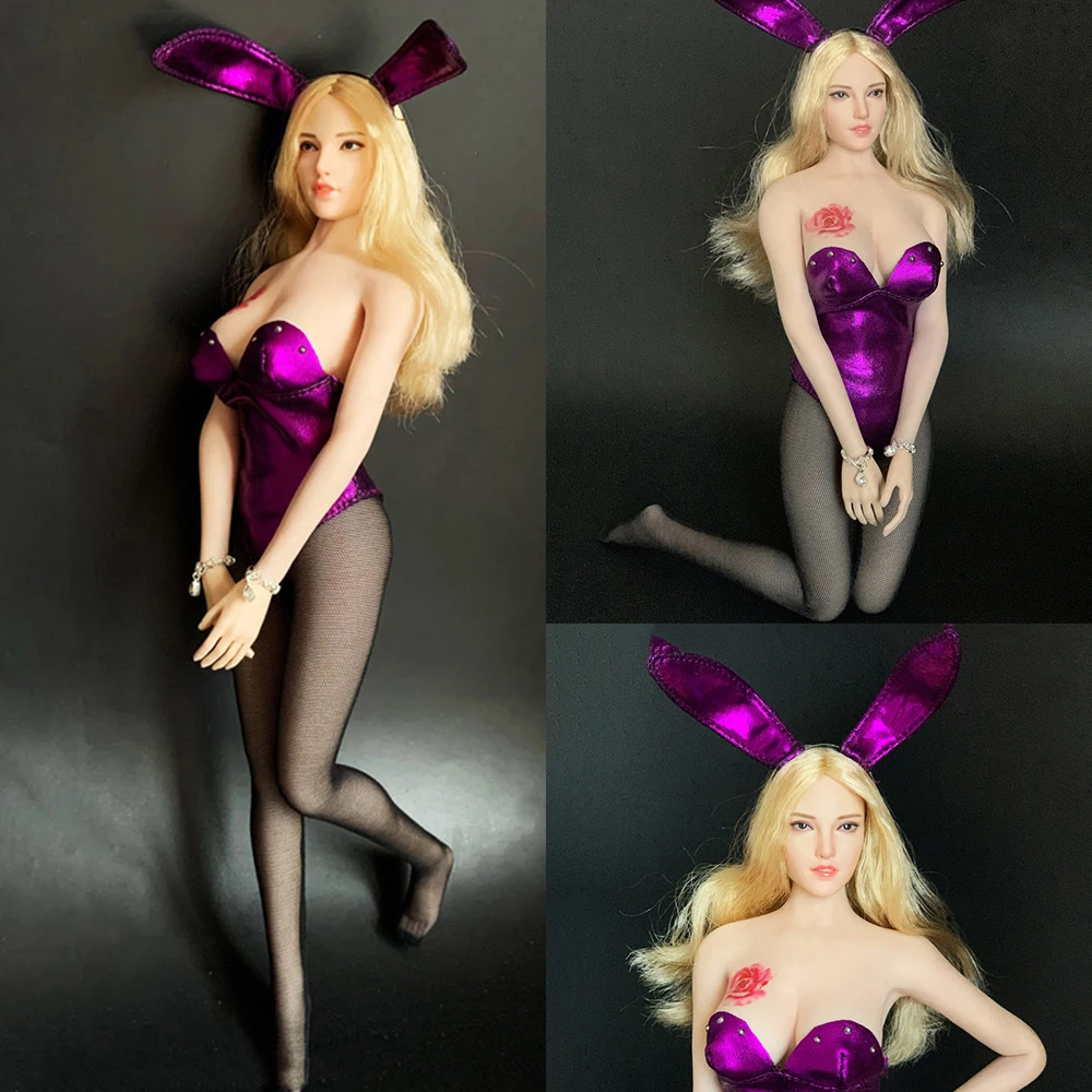 

1/6 Female Soldier Bunny Girl Sweet Kawaii Rabbit Roleplay Maid Lingerie Bodysuit Fit 12" Action Figure Model Dolls Gift