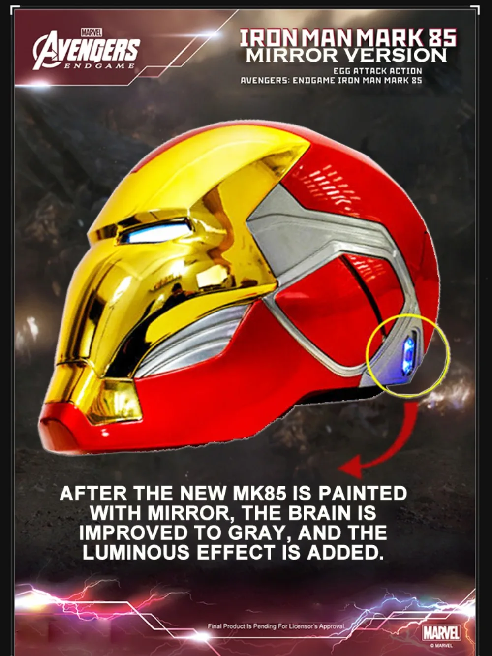 Marvel MK85 Iron-Man Helmet, 2025 New Iron-Man Mask with
