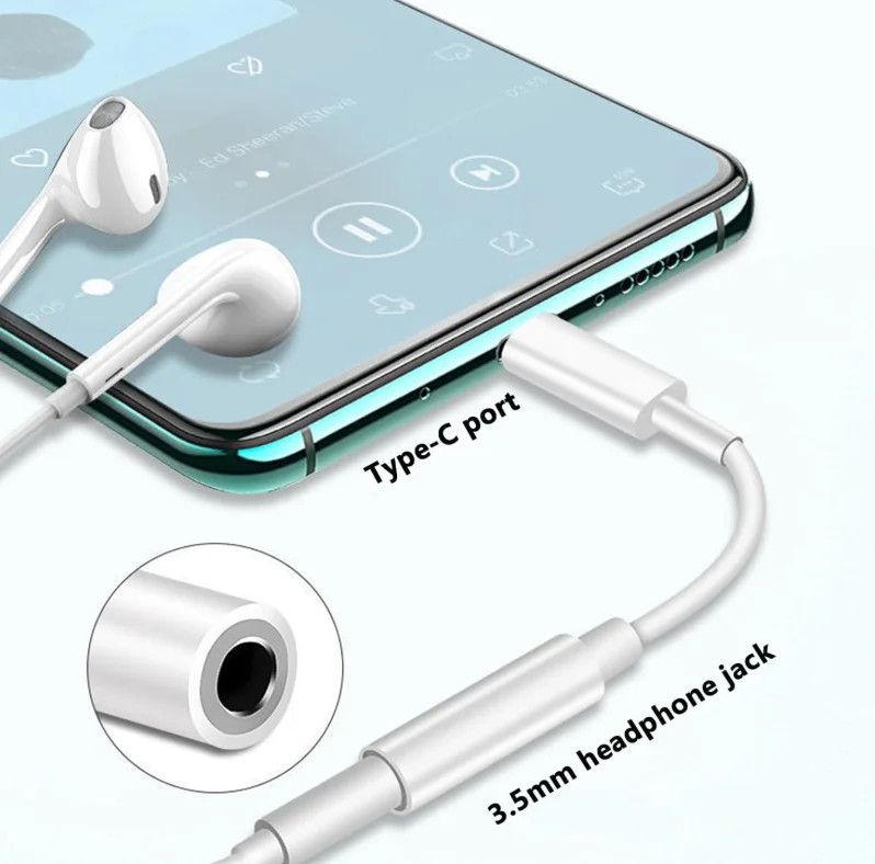 USB C-3.5mm 오디오 어댑터, USB C-헤드폰 잭 어댑터, 타입 C Aux 오디오 동글 케이블 코드 호환 가능. USB A to C 어댑터 포함
