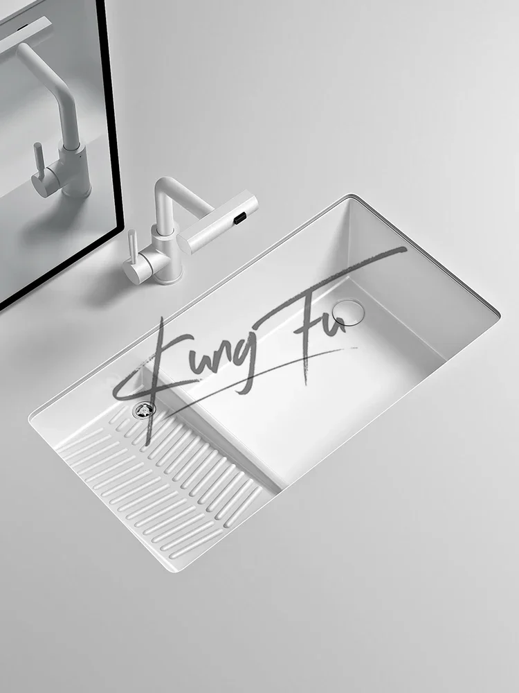 basin deepens large-capacity laundry pool with rubbing board to wash hands and face with water on the back side