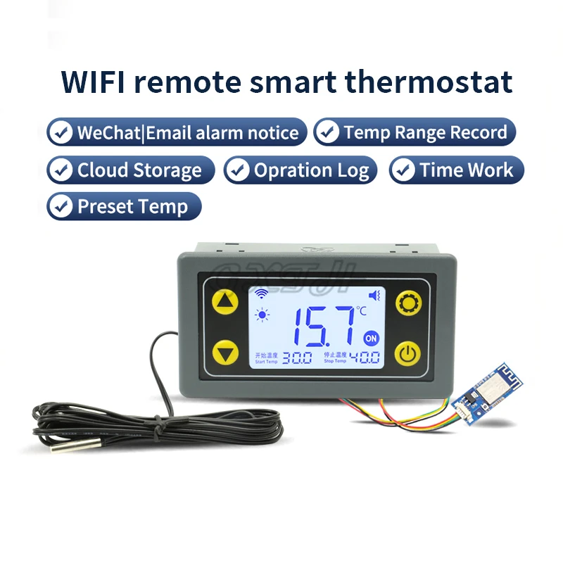 10A/30A Remote WIFI Thermostat Temperature Controller โมดูลเครื่องทำความร้อนทำความเย็น APP จับเวลาทำงาน DC6-30V 1
