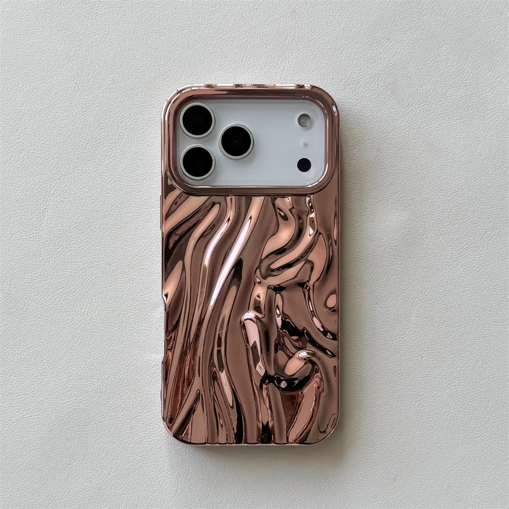 Electroplate Water Ripple Protective Phone Case - TPU Soft Cover