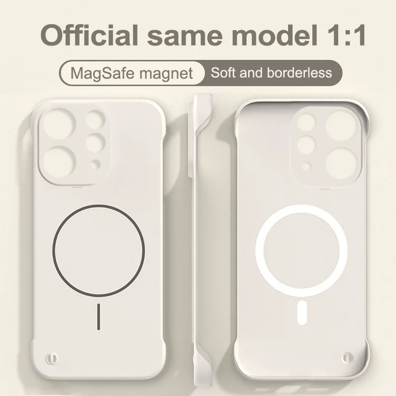 Slim Bezel-less Magnetic Ring Camera Protective Case in Skin-Feel Finish