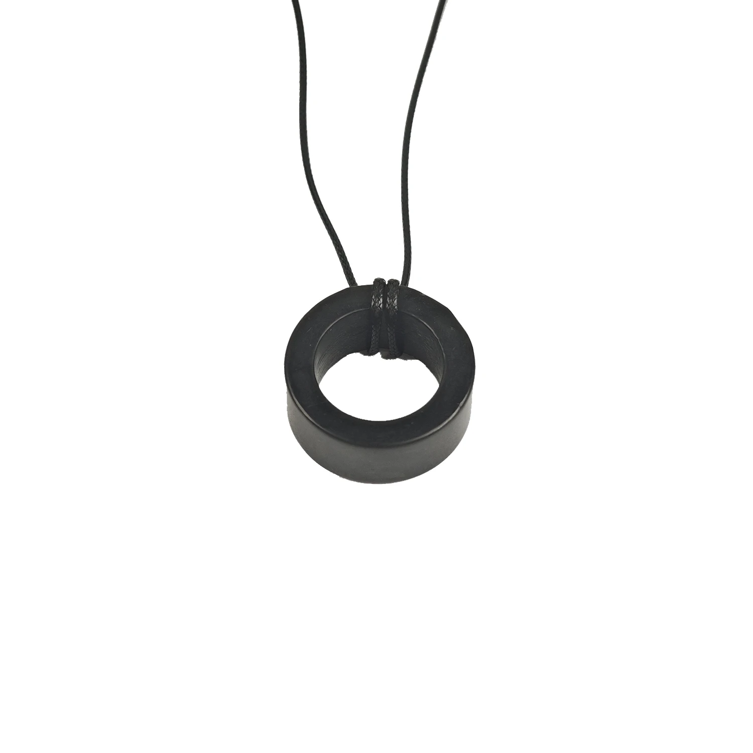 CHENYISHI Round Shungite Pendant Necklace - Natural EMF Protection Stone Unisex Healing Crystal Jewelry for Men and Women 3