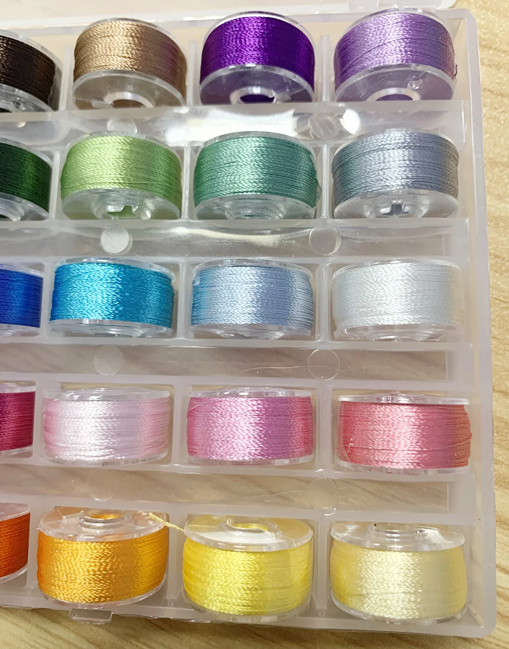 Description Picture 3 of itemRecommend 120d/2 Mercerized Embroidery Thread 25 Colors Glossy Ice Silk Thread Doll's Facial Features Embroidery Special Thread