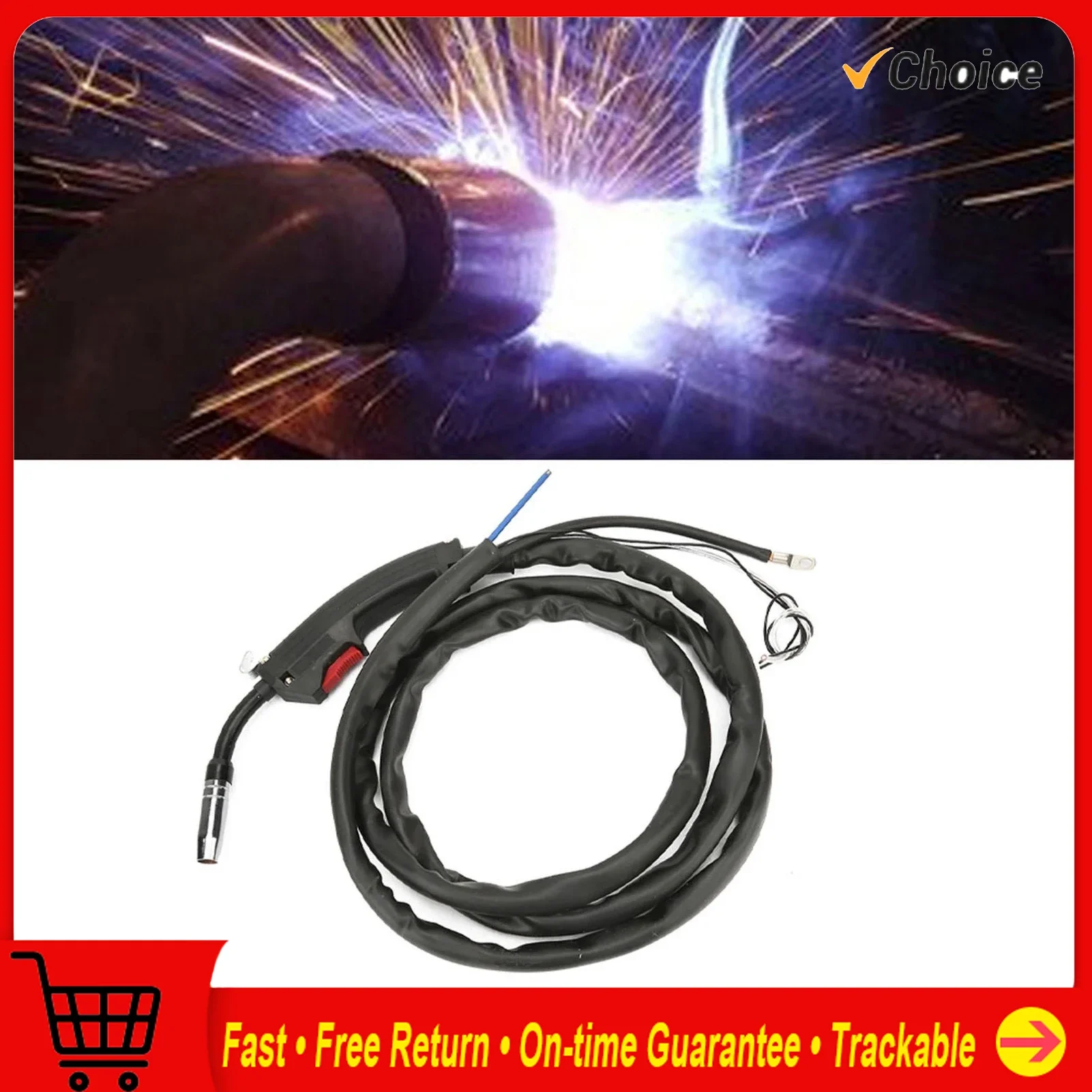 14AK MB14 CO2 Газозахисний зварювальний пістолет у зборі 2 метри підходить для MIG130 0,8~1,2 мм MB14 Пальник CO2 Зварювальний пальник MIG Зварювальний пістолет