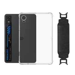 Slim Shockproof Clear TPU Back Cover with Airbag Protection for Gaming Tablet 5 Pro (TPU Case and Strap)