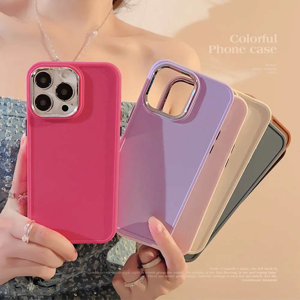 Ins matte jane plated phone case for iphone 11 12 promax x xr