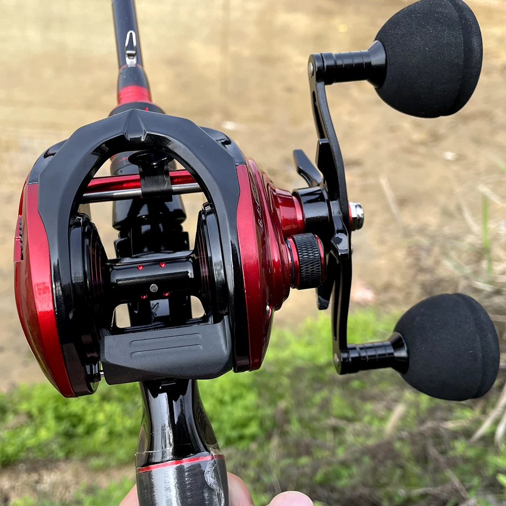 

Long Distance Baitcasting Reels Pike Lures Reel 15Kg Max Drag 8 + 1 BB 6.4:1 Gear Ratio High-speed Fishing Coil Baitcaster Reels