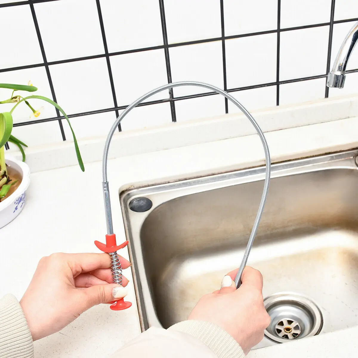 Грабер для чистки раковины от волос - 90 фото