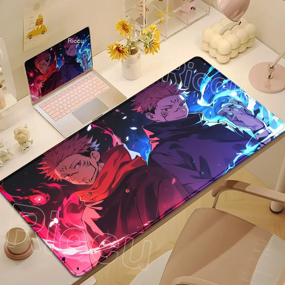 Anime Jujutsu Kaisen Mouse Pad Gojo Satoru Large Gaming Mousepad Gamer Laptop Keyboard Mice Mat Computer 900&times;400mm Desk Mat