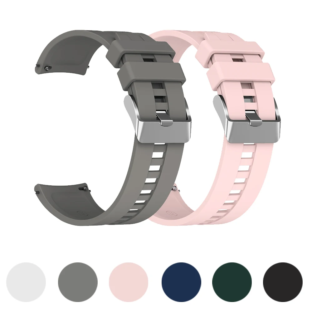 Versatile 22mm Silicone Watch Band - Durable Strap Bracelet